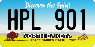 ND license plate HPL901