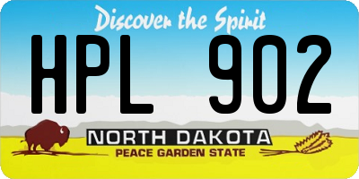 ND license plate HPL902
