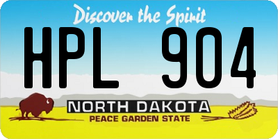 ND license plate HPL904