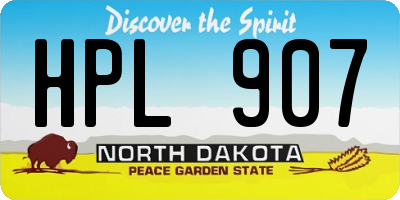 ND license plate HPL907