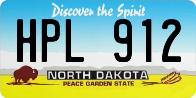 ND license plate HPL912