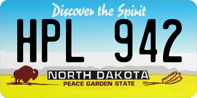 ND license plate HPL942