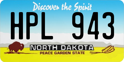 ND license plate HPL943
