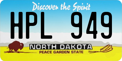 ND license plate HPL949