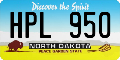 ND license plate HPL950