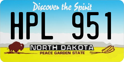ND license plate HPL951