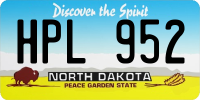 ND license plate HPL952