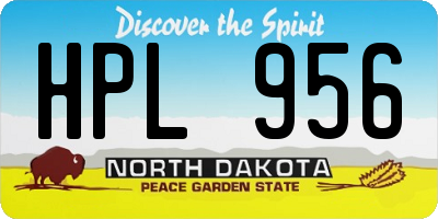 ND license plate HPL956
