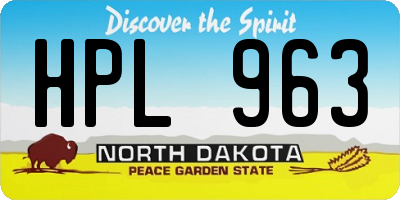 ND license plate HPL963