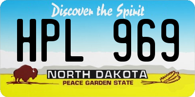 ND license plate HPL969