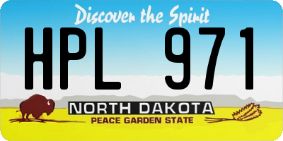 ND license plate HPL971