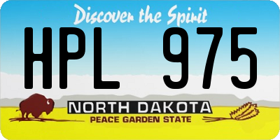 ND license plate HPL975