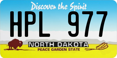ND license plate HPL977