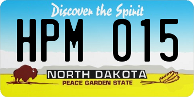ND license plate HPM015