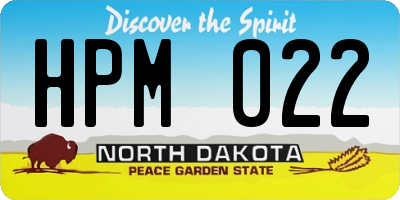 ND license plate HPM022
