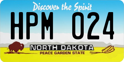 ND license plate HPM024
