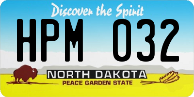 ND license plate HPM032