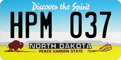 ND license plate HPM037