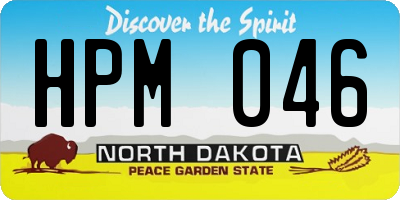 ND license plate HPM046