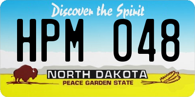 ND license plate HPM048