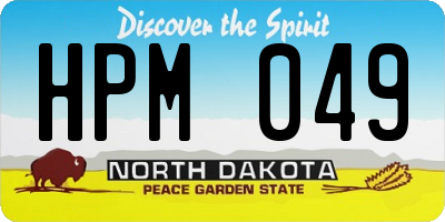 ND license plate HPM049