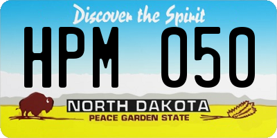 ND license plate HPM050
