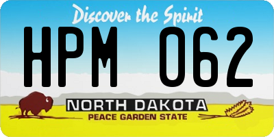 ND license plate HPM062