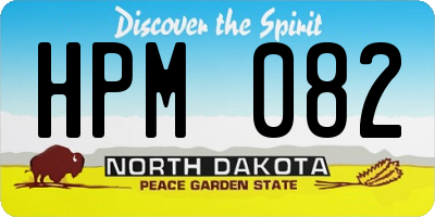 ND license plate HPM082