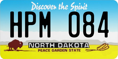 ND license plate HPM084