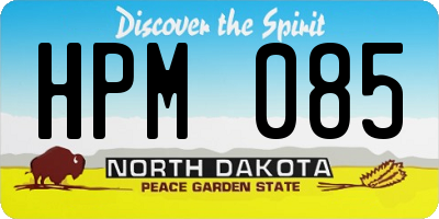 ND license plate HPM085