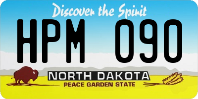 ND license plate HPM090