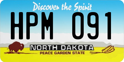 ND license plate HPM091