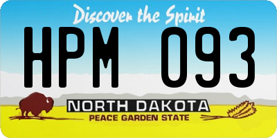 ND license plate HPM093