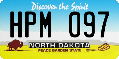 ND license plate HPM097