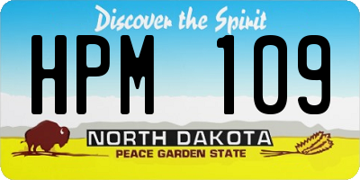 ND license plate HPM109