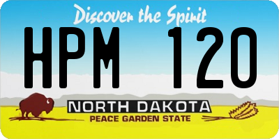 ND license plate HPM120