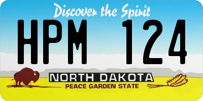 ND license plate HPM124