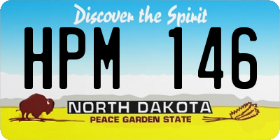 ND license plate HPM146
