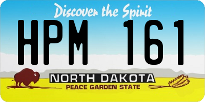 ND license plate HPM161