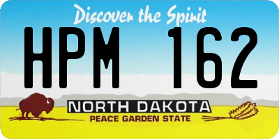 ND license plate HPM162