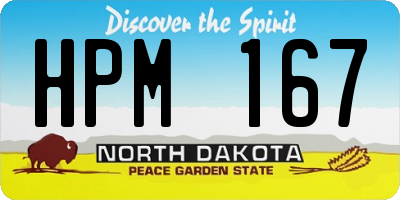 ND license plate HPM167