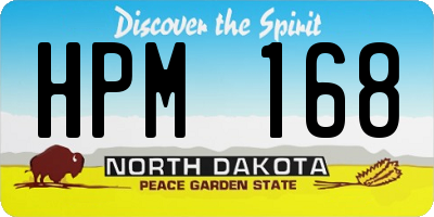 ND license plate HPM168