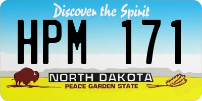 ND license plate HPM171