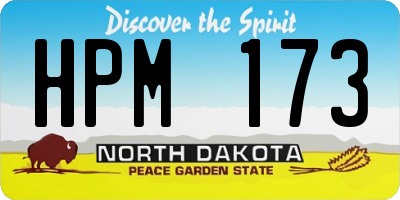 ND license plate HPM173