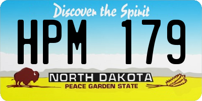 ND license plate HPM179