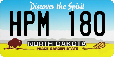 ND license plate HPM180