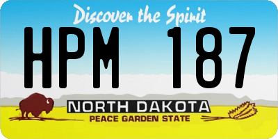 ND license plate HPM187