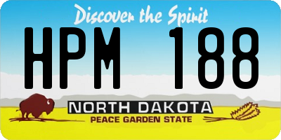ND license plate HPM188