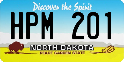 ND license plate HPM201