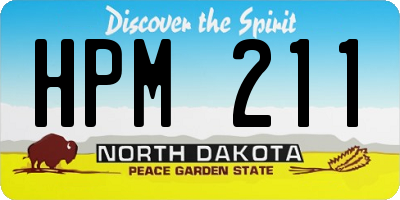 ND license plate HPM211
